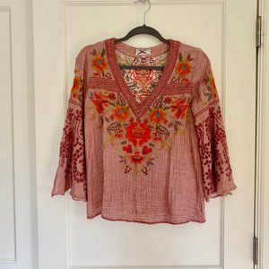 Johnny Was Embroidered Blouse